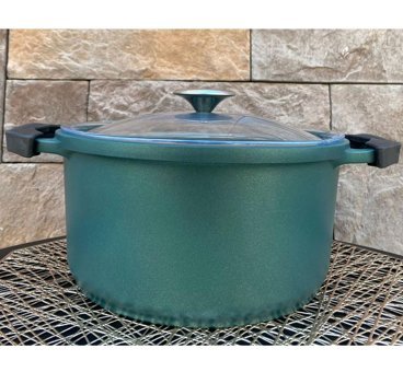 Peramari Elit Cam Kapaklı Granit 24 cm Derin Tencere