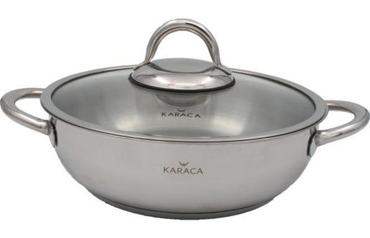 Karaca Sevilla Cam Kapaklı Çelik 24 cm Karnıyarık Tencere