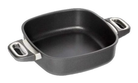 Amt Gastroguss Kare İndüksiyon Cam Kapaklı Alüminyum 20x20 cm Derin Tencere