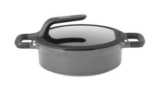 Berghoff Gem Stay Cool 8501026 Cam Kapaklı Döküm 28 cm Derin Tencere