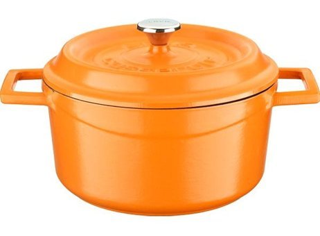 Lava Trendy Demir Döküm 20 cm Derin Tencere Turuncu