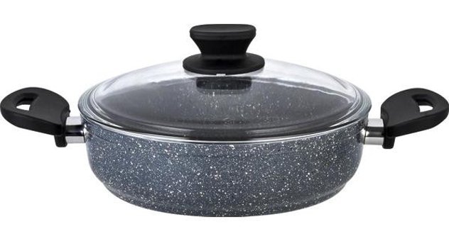 Essenso Cam Kapaklı Granit 24 cm Karnıyarık Tencere