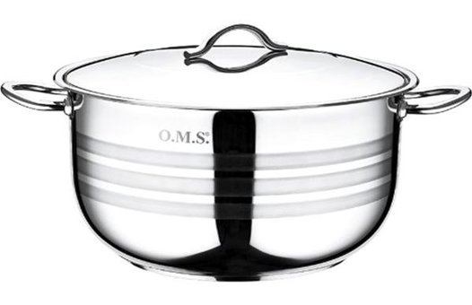 Oms Collection Paslanmaz Çelik 22 cm Derin Tencere