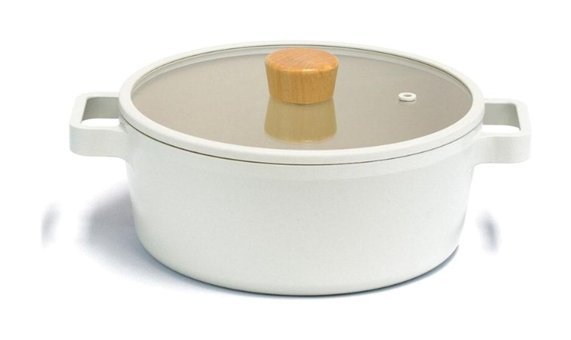 Neoflam Fika İndüksiyon Cam Kapaklı Granit 22 cm Derin Tencere