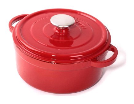 Sürel Döküm 24 cm Basık Tencere Kırmızı