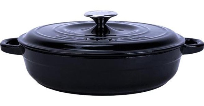 Lava Heritage Döküm 28 cm Basık Tencere Siyah