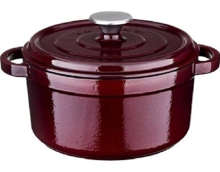 Leggno Flame Döküm 24 cm Derin Tencere Bordo