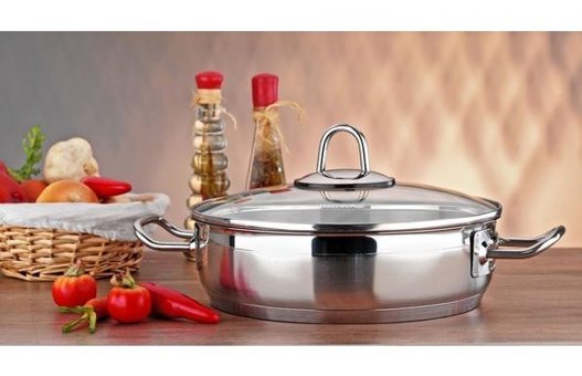 Hascevher Arbel Cam Kapaklı Çelik 26 cm Karnıyarık Tencere