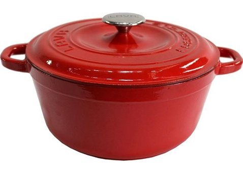Lava Döküm 26 cm Derin Tencere Kırmızı