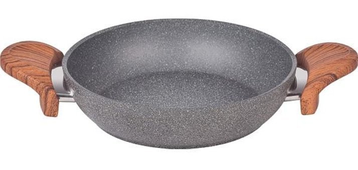 Özkent Cam Kapaklı Granit 18 cm Basık Tencere