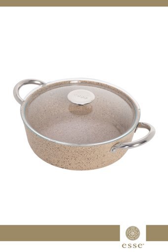 Esse Cam Kapaklı Granit 26 cm Karnıyarık Tencere