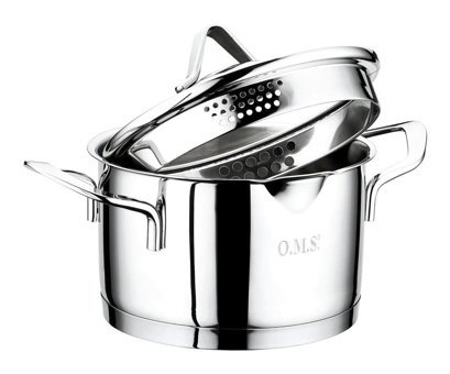 Oms Collection 2039 Paslanmaz Çelik 20 cm Derin Tencere