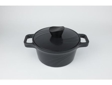 Primanova Bordain Alüminyum 24 cm Derin Tencere Siyah