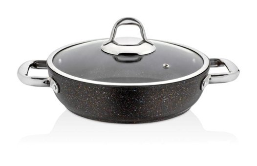 Schafer Galaxy Tech 15778 Cam Kapaklı Granit 30 cm Basık Tencere