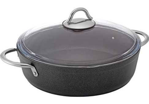 Bonera Pro Plus Cam Kapaklı Granit 24 cm Karnıyarık Tencere