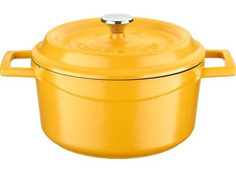 Lava Trendy Demir Döküm 20 cm Derin Tencere Sarı
