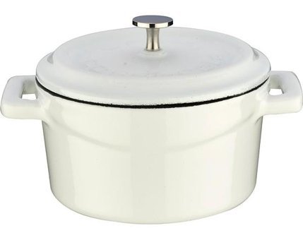 Lava Trendy Mini Döküm 10 cm Derin Tencere Beyaz
