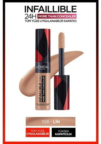 L'oreal Paris Infaillible 328 Linen Nemlendiricili Göz Altı ve Yüz Likit Fırça Kapatıcı