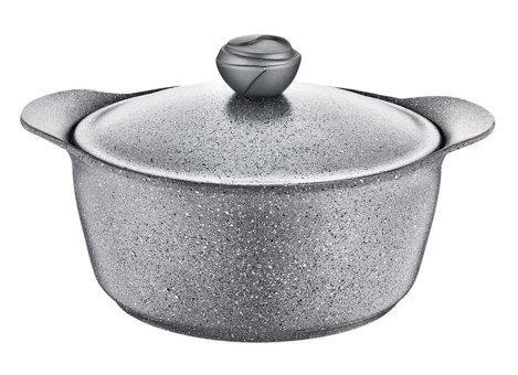 Oms Collection Bio 3120 Cam Kapaklı Granit 26 cm Derin Tencere