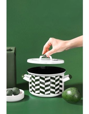 Emaylab Rainpot Emaye 16 cm Derin Tencere Yeşil