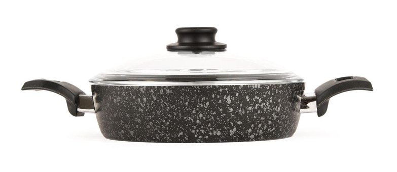 Cem Prestige Cam Kapaklı Granit 24 cm Karnıyarık Tencere