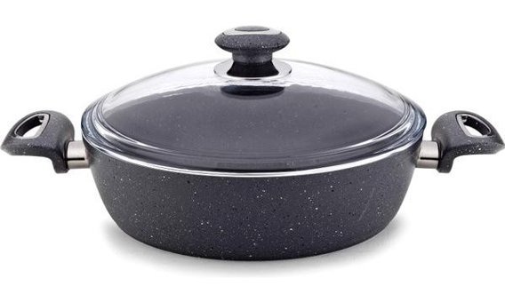 Öncü Cam Kapaklı Granit 26 cm Karnıyarık Tencere