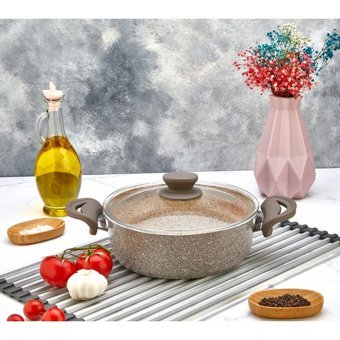 Polo Chef Panamera Cam Kapaklı Granit 26 cm Karnıyarık Tencere