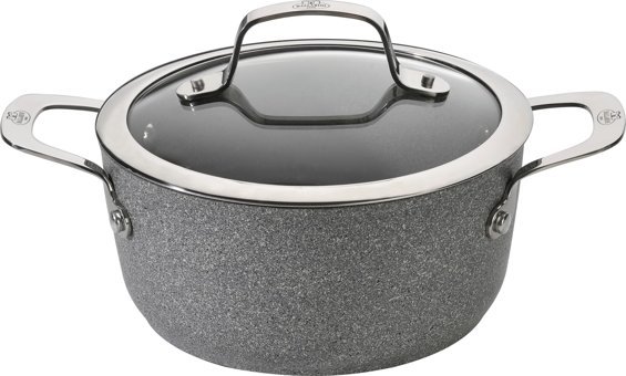 Ballarini 750028290 Cam Kapaklı Granit Derin Tencere