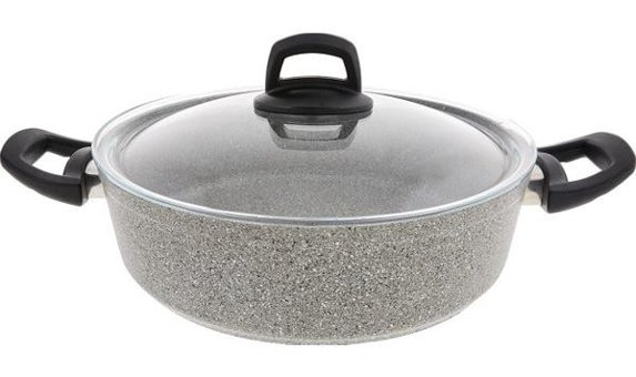 Emsan Durable Cam Kapaklı Granit 26 cm Karnıyarık Tencere