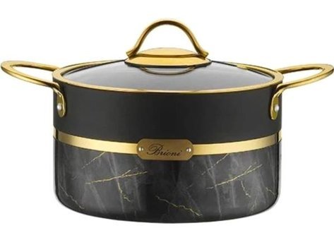 Brioni Selection SLS-134 Cam Kapaklı Granit 28 cm Derin Tencere