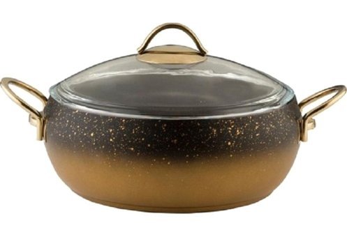Lavonni Cam Kapaklı Granit 18 cm Derin Tencere