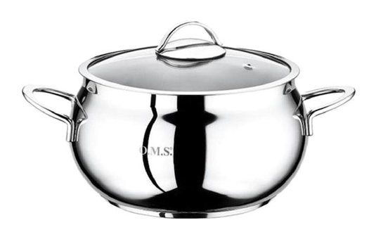 Oms Collection Mini 2009 Cam Kapaklı Çelik 14 cm Derin Tencere