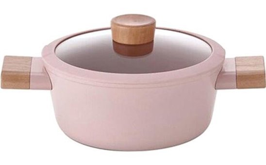 Primanova Fika Blossom Cam Kapaklı Döküm 24 cm Derin Tencere