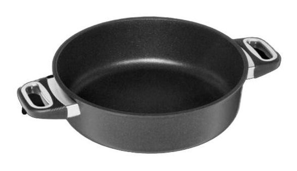 Amt Gastroguss İndüksiyon Cam Kapaklı Alüminyum 28 cm Basık Tencere