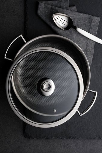 Jumbo Gourmet Cam Kapaklı Granit 24 cm Karnıyarık Tencere