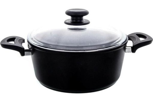 Aryıldız TT Solido Premium Cam Kapaklı Granit 24 cm Derin Tencere