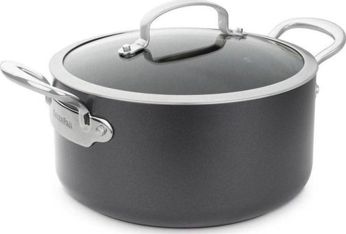 Greenpan Barcelona CC001522-001 Cam Kapaklı Granit 18 cm Derin Tencere