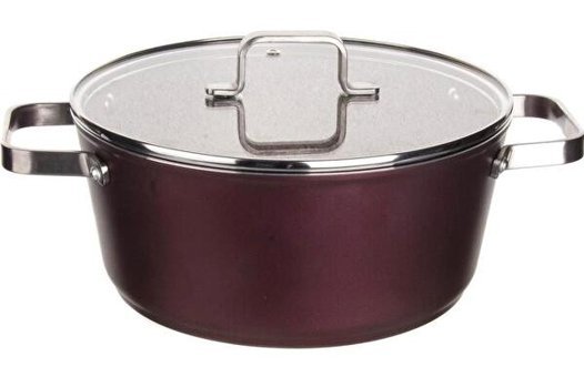 Aryıldız Claret İndüksiyon Cam Kapaklı Granit 28 cm Derin Tencere