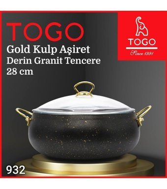 Togo Cam Kapaklı Granit 28 cm Derin Tencere
