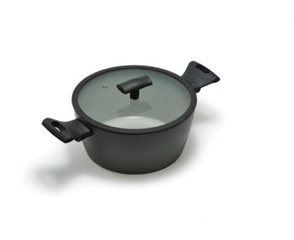 Moneta Melodia Cam Kapaklı Granit 20 cm Derin Tencere