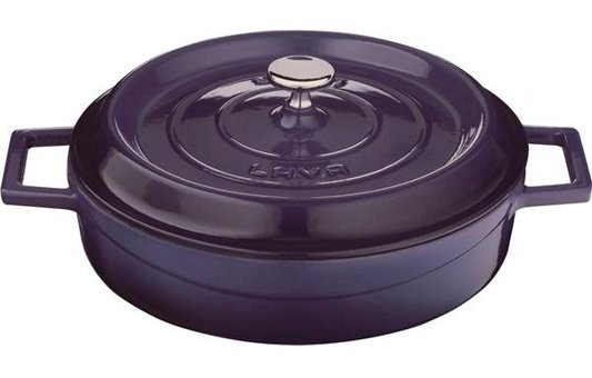 Lava Trendy Demir Döküm 28 cm Basık Tencere Mor