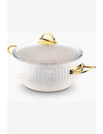 Lines Gold 152.4.01.022 Cam Kapaklı Granit 22 cm Karnıyarık Tencere
