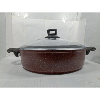 Essenso Gratina Cam Kapaklı Granit 30 cm Karnıyarık Tencere