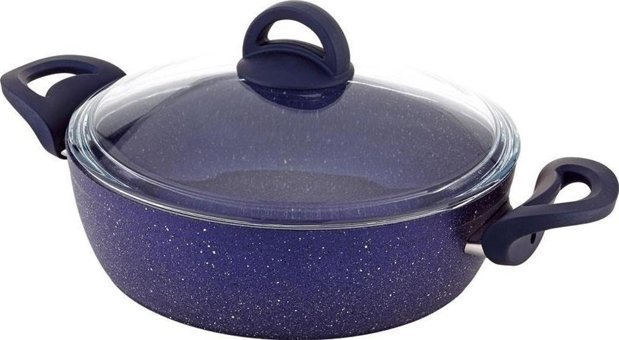 Fms Galaxy G2001GLX Cam Kapaklı Granit 24 cm Basık Tencere