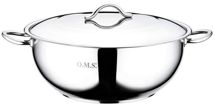 Oms Collection Paslanmaz Çelik 32 cm Derin Tencere