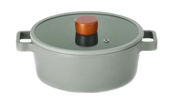 Neoflam Fika D-NEOG222 İndüksiyon Cam Kapaklı Döküm 22 cm Derin Tencere