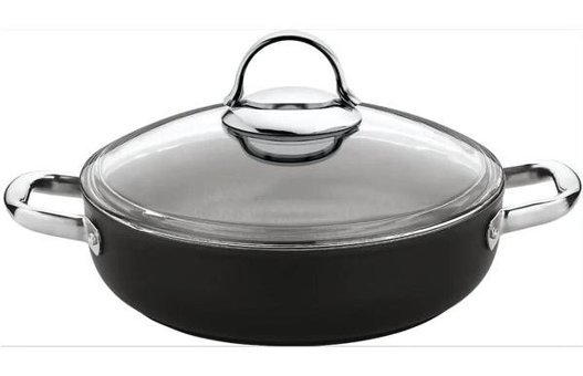 Saflon SF8632TT Cam Kapaklı Döküm 32 cm Basık Tencere