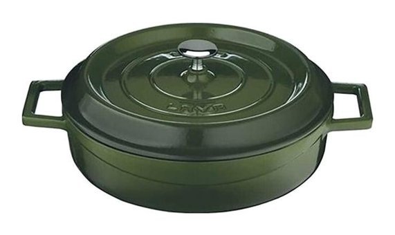 Lava Döküm 24 cm Basık Tencere Yeşil
