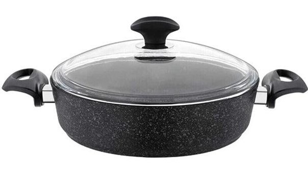 Essenso Gratina Cam Kapaklı Granit 28 cm Karnıyarık Tencere