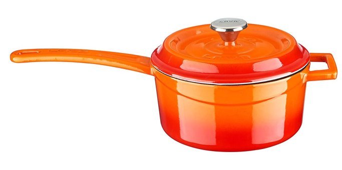 Lava Edition Demir Döküm 16 cm Derin Sos Tencere Turuncu
